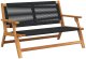 vidaXL Ławka ogrodowa Czarna 76x122x73 cm Lite drewno akacjowe 2