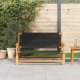 vidaXL Ławka ogrodowa Czarna 76x122x73 cm Lite drewno akacjowe 3