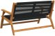 vidaXL Ławka ogrodowa Czarna 76x122x73 cm Lite drewno akacjowe 4