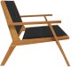 vidaXL Ławka ogrodowa Czarna 76x122x73 cm Lite drewno akacjowe 6