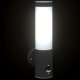 Kinkiet vidaXL Zewnętrzne Lampy Ścienne z Czujnikiem 2 szt. Czarne Stal Nierdzewna IP44 11