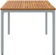 vidaXL Stół ogrodowy 180x90x75 cm z litego drewna akacjowego i metalu 5