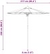 vidaXL Ciemnoszary parasol ogrodowy 217x230 cm z bambusa 7