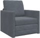 Sofa podłogowa Single z weluru 74x77x81 cm w ciemnoszarym kolorze 1