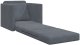 Sofa podłogowa Single z weluru 74x77x81 cm w ciemnoszarym kolorze 3