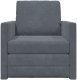 Sofa podłogowa Single z weluru 74x77x81 cm w ciemnoszarym kolorze 4