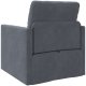 Sofa podłogowa Single z weluru 74x77x81 cm w ciemnoszarym kolorze 6