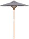 vidaXL Parasol ogrodowy ciemnoszary 150x210 cm z bambusa 2
