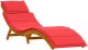 Leżaki z poduszkami 2 szt. Czerwone, z litego drewna akacjowego 4