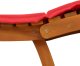 Leżaki z poduszkami 2 szt. Czerwone, z litego drewna akacjowego 8