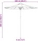vidaXL Parasol ogrodowy Kremowy 240x260 cm z Bambusa 7