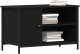 Szafka na telewizor Czarny Dąb 80x40x50 cm Z drewna inżynieryjnego i stali 3
