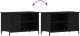 Szafka na telewizor Czarny Dąb 80x40x50 cm Z drewna inżynieryjnego i stali 10
