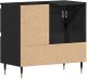 vidaXL Szafka pod umywalkę Czarny Dąb 65x33x60 cm Drewno inżynieryjne 5