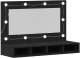 vidaXL Szafka z lustrem LED w czarnym dębie - 90x31,5x62 cm 2