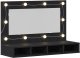 vidaXL Szafka z lustrem LED w czarnym dębie - 90x31,5x62 cm 4