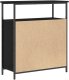Szafka Czarna Dąb 70x30x80 cm Włókno inżynieryjne 5