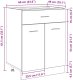 vidaXL Czarny dąb szafka na dno z szufladą - 60x46x81,5 cm wykonana z drewna inżynieryjnego (863267) 12