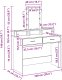 Toaletka Biała MDF 100 x 41 x 140 cm Toaletka Prostokątna 11