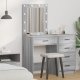 vidaXL Toaletka z lampkami LED Szary Sonoma 50x41x135 cm 1
