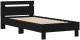 Łóżko z oświetleniem LED Czarny Dąb 100x200 cm Drewno inżynieryjne 5