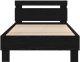 Łóżko z oświetleniem LED Czarny Dąb 100x200 cm Drewno inżynieryjne 6