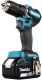 Makita DDF487RFE3 wkrętak zasilany/zakrętark udarowy 1700 RPM Czarny, Niebieski, Stal 9