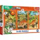 Trefl Puzzle Trefliki w świecie dinozaurów 3x80 elementów (34888) 1