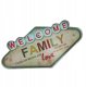 Znak Metalowy RETRO LED Welcome Family Forever Light 3