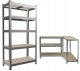 REGAŁ 5-POZIOMOWY 220 x 90 x 40CM UDŹWIG PÓŁKI: 175 KG GWI0629 CHOMIK 5