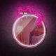 Forever Neon MIRROR LED ŚPIĄCY KOT różowy biały FMNE03 Light 6