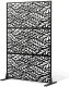 Vevor Metalowy Parawan 3-Częściowy Czarny Stylowa Osłona do Ogrodu 183 cm 1