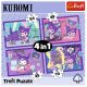 Trefl Puzzle 4w1 Kuromi, Dzień Kuromi - łącznie 207 elementów (34676) 2
