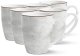 Serwis obiadowy porcelanowy MG Home Antico 24 elementy zestaw talerzy kubków dla 6 osób szary nakrapiany 7