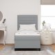 vidaXL Rama łóżka z materacem Jasnoszary Tkanina 100 x 200 cm Materac 5