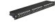 Patch panel RACK 19 cali 1U kat.5e 24p FTP z półką czarny NEKU 1