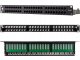 Patchpanel kat.6 19cali 48p UTP z półką 1U NEKU 1