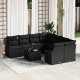 vidaXL Zestaw Sofa Ogrodowa Zestaw 9 Czarny Rattan 1