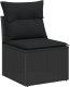 vidaXL Zestaw sof ogrodowych 7-elementowy Czarny Rattan Sofa ogrodowa 5