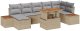 vidaXL Zestaw sofy ogrodowej Zestaw 8 elementów Beżowy, Szary 2