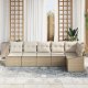 vidaXL Sofa ogrodowa Zestaw 6 Beżowy Rattan, Poliester Sofa na zewnątrz 2