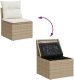 vidaXL Sofa ogrodowa Zestaw 6 Beżowy Rattan, Poliester Sofa na zewnątrz 9