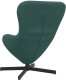 vidaXL Fotel jajko ciemnozielony aksamit 6