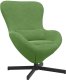 vidaXL Fotel Jajko Zielony Welur 2