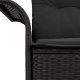 vidaXL 2-osobowa sofa ogrodowa z poduszkami czarna z polirattanu 7