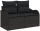 vidaXL 2-osobowa sofa ogrodowa z miejscem do przechowywania i poduszkami czarny polirattan 2