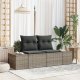 vidaXL 2-osobowa sofa ogrodowa z schowkiem i poduszkami szary rattan w technologii poliwęglanowej 1
