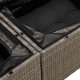 vidaXL 2-osobowa sofa ogrodowa z schowkiem i poduszkami szary rattan w technologii poliwęglanowej 4