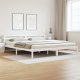 vidaXL Stelaż łóżka z wezgłowiem Biały 180x220 cm Lite drewno sosnowe 1