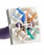 Moduł keystone z wbudowaną identyfikacją LED RJ45 UTP kat.6A nieekranowany beznarzędziowy zielona klapka zabezpieczająca WireArt 2